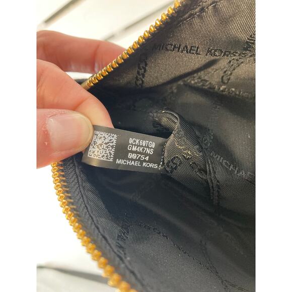 MICHAEL KORS, MEDIUM BLACK NYLON ANIMAL PRINT CROSSBODY BAG - Picture 12 of 12